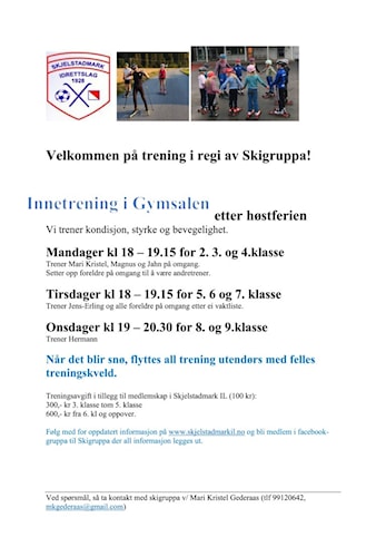 Den kalde fine tida :) Husk oppstart skitrening